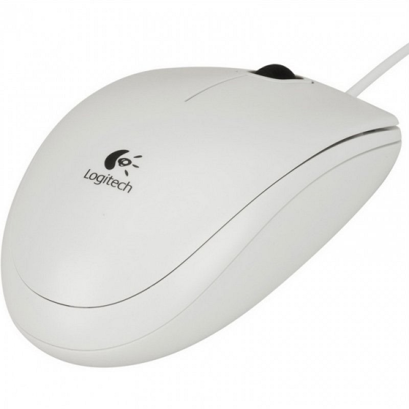 Logitech B100 White Optical Mouse 